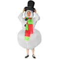 Miniatyrbild 3 av 5: Uppblåsbar jultomtedräkt, unisex vuxenmaskeradkostym, cosplayfestlig kläder med halsduk för vuxna (med fläkt)