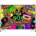 Pikkukuva 2 / 5: 90-luvun tausta Hip Hop Graffiti Tiiliseinä Retro Radio Muotivalokuvaus Tausta Takaisin 90-luvun teemalla Juhlan Banneri Dekoraatio Taustat (7x5ft)