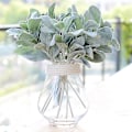 Miniatyrbillede 2 af 5: 1 stk. Kunstige Planter Blomst Kaninøre Blad DIY Bryllup Hjem Arrangement Krans Q Red