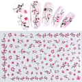 Miniatyrbild 3 av 5: Blomster Nagelsticker Dekaler 4 Ark Vita Körsbärsblommor Nagelkonst Tillbehör 3d Självhäftande Nageldekoreringar Tillbehör Diy Akryl Nagelkonst Ap