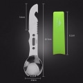 Miniatyrbillede 4 af 4: Camping Kogegrej, Multifunktionelt Rejseudstyr Flaskeåbner Kit Spork Fløjte Redskab Gaffel Udendørs Ske Gaffel Udendørs Værktøj