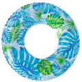 Miniatyrbilde 1 av 4: Oppblåsbar badering for barn, badering poolbøye, retrostripet PVC oppblåsbar bøye poolbøye Fresh leaves Suitable for ages 2-4