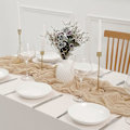 Miniatyrbillede 3 af 4: Thanksgiving-bordløber i rustfarvet ostelærred - 13,3 fod Boho-gaze-ostelærred - 160 tommer lang til bryllup, brude- og fødselsdagsfester