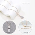Miniatyrbild 5 av 5: Tåardrop Cubic Zirconia Drop Örhängen Halsband Brud Smyckeset Bröllop Bal Gåvor För Brudtärna