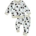 Pikkukuva 1 / 5: Taapero Baby Girls Halloween -vaatteet Lapsi Tyttö Söpö Kurpitsa Tulosta Asuja Puserot Ja Liehu Housut Set（Koko：70CM）Ehdotettu Ikä:0-6 Kuukautta