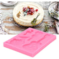 Miniatyrbillede 3 af 5: Guitarformet fondantform, silikone musik slikforme lyserød chokoladeform guitar isterningbakke til kagebagning dekoration