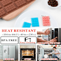 Miniatyrbillede 3 af 5: 2 stk. silikone adskillelige chokoladeforme, silikone firkantede forme, non-stick slik chokoladebar forme, genanvendelige slik protein silikone chokoladeforme