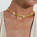 Miniatyrbilde 4 av 5: Fargerike Perler Blomst Choker Halskjede For Kvinner Jenter Boho Choker