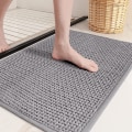 Miniatyrbilde 1 av 5: 20\"x32\" Chenille Baderomtepper - Farge G Tynt Baderomtepper Passer Under Døren - Absorberende, Flat, Sklisikker, Myk, Maskinvaskbar