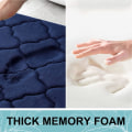 Miniatyrbillede 3 af 5: Memory Foam Bademåtte Tæppe 24x16, Ultra Blød Skridsikker og Absorberende Badeværelse Tæppe, Maskinvask Tør, Komfortabel, Tyk Badeværelse Tæppe Tæppe til Badeværelse Gulv
