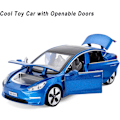 Miniatyrbild 3 av 5: Modellbil Model 3 Diecast Metallmodellbilar Dra Bil för Pojkar och Flickor 3-12 År Gamla