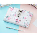 Miniatyrbillede 3 af 5: A5 Kreativ Kodeordslås Dagbog, PU Læder Journal med Kombinationslås Kodeord Notebook Låsning Personlig Dagbog (Stil 2)