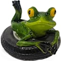 Miniatyrbillede 1 af 4: Flydende frøstatue i harpiks, frøstatue til haven, flydende damdekoration, frøskulptur til haven, dammen, gården