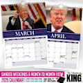 Miniatyrbillede 2 af 6: Vægkalender 2025 - Sjov - A3 Størrelse / Skør / Jul / Fødselsdag / Gaveidé / Gave