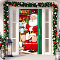 Miniatyrbillede 1 af 5: Glædelig Jul Dør Dækken Julehængende Banner Julemand Dør Dækken Klud Polyester Jul Dør Dækken Jule Dør Dekorationer, 70.9 x 35.4 Tommer
