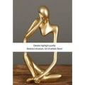 Miniatyrbillede 4 af 5: Tænkeren Statue, Resin Tænker Abstrakt Skulptur Statue Moderne Karakter Figurer Hjem Indretning Kontor Desktop Ornament Fødselsdagsgaver
