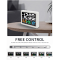 Miniatyrbillede 4 af 5: Digitalt vækkeur med 5,5\" stort LED-tidsdisplay, justerbar alarmvolumen, 6 lysstyrkeniveauer, alarminstillinger, ugedag, USB-oplader