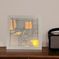 Miniatyrbilde 3 av 5: LED-lysende fotoramme nattlys for soverom nattbord, USB-drevet 3 lyseffekter lindrer tretthet med omgivelseslys diffuserer lys (20,5 cm)