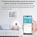 Miniatyrbillede 4 af 4: Smart Wifi Termometer Hygrometer Stemmestyring Trådløs Rumtemperatur Fugtighedssensor Batteri-h