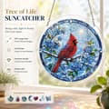 Cardinal Acrylic Puzzle Suncatcher, 83 Pieces DIY Window Decor Winter Cardinal
