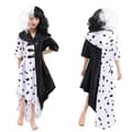 Barn Cruella Deville kostyme Halloween Karneval Cosplay Kostyme S