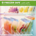 Miniatyrbilde 3 av 5: 20 stk gjenbrukbare oppbevaringsposer, BPA-frie gjenbrukbare fryseposer, gjenbrukbare sandwichposer, silikonmatposer lekkasjesikre lunsjposer for reise