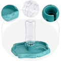 Miniatyrbilde 2 av 5: Reptilvannsdispenser, 2 i 1 anti-overflow skålmatdispenser, plastskål for skilpaddeøgle - blå