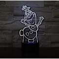 Miniatyrbillede 4 af 4: Snemand Olaf Natlampe Til Børneværelse Deco Atmosfære Smuk 3D Natlampe Fancy Baby LED Natlampe Fjernbetjening