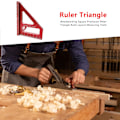 Miniatyrbild 4 av 5: 3D Multi Angle Mätlinjal - 45 90 Graders Triangel Skrivare Vinkelhake Gradmåttslinjal, Gehrungstriangel Linjal Mätverktyg för Ingenjör