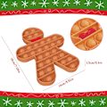 Miniatyrbild 4 av 5: 2-pack julpop leksaker set - tomte & pepparkaksgubbe, julafton box partypåse för barn presenter till pojkar flickor baby jul sensorisk leksak 2023