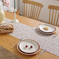 Miniatyrbillede 3 af 5: Rustik efterårsbordløber med kvaster, Boho Farmhouse Thanksgiving bordløbere 72 tommer lang, bryllup og spisebord dekoration, 13x72 tommer