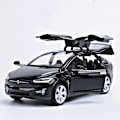 Miniatyrbillede 1 af 5: Træk tilbage biler legetøj med lys og musik, legering diecast elektronisk bilmodel X 1:32, mini køretøjer legetøj til børn børn småbørn Tesla bil elskere