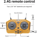 Miniatyrbilde 5 av 5: RC Bulldozer 1/24 2.4GHz 9CH RC Anleggsbil Ingeniørkjøretøy Pedagogiske leker for barn med lysmusikk