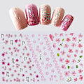 Miniatyrbild 4 av 5: Blomster Nagelsticker Dekaler 4 Ark Vita Körsbärsblommor Nagelkonst Tillbehör 3d Självhäftande Nageldekoreringar Tillbehör Diy Akryl Nagelkonst Ap