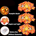 Miniatyrbild 2 av 5: Thanksgiving Lönnlöv 3M 20LED ljusslinga, Höst Lönnlöv ljusslinga, Höstdekorationer för semesterhöstkrans Hem inomhusdekor