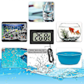 Miniatyrbillede 4 af 5: Mini Digitalt LCD Termometer Temperatur med Temperaturprobe Sensor Tester til Køleskabe Frysere Akvarium (2x Sort 2x Hvid)