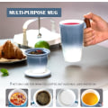 Miniatyrbild 4 av 5: Tomotime Tekopp med Infuser och Lock 400ml Keramisk Tekopp Slät Invändig Vägg Trähandtag 13.5 oz, Blå