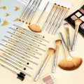 Miniatyrbild 2 av 5: Sminkborstar, VANDER Professionellt 32-delars sminkborstset, sminkborstar set foundation blending kosmetisk borste set kit, champagne