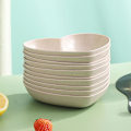 Miniatyrbillede 3 af 4: 10 stk. Hjerteformede middagstallerkener, middagsstel, tallerkener, 6 tommer madtallerken, underkopper, bakke, frugt, snacks skåle, BPA-fri (Beige)