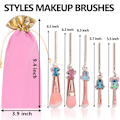 Miniatyrbillede 2 af 5: Stitch Makeup Brushes Set Interstellar Baby Anime Cartoon Tema Make Up Brush Set Kollektion Gaver til Unge Piger Kvinder