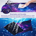 Miniatyrbilde 3 av 4: Stor datamaskin spillmusematte, tastatursnarveistastguide musematte sklisikker gummibase skrivebordsmatte for spill (31,5x15,7x0,12 tommer)