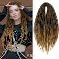 Pikkukuva 1 / 8: 50 cm 10 säiettä/pakkaus Synteettiset dreadlock-pidennykset Kaksipäiset ohuet 0,6 cm virkkuukoukulla punottavat hiukset Pehmeät dreadit Reggae Hip-Hop Hippie -tyyli B