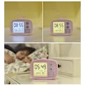 Miniatyrbild 2 av 2: Barnväckarklocka, LED digital väckarklocka, söt tecknad TV-väckarklocka med snooze/uppladdningsbar/temperaturdisplay, rosa (färg: rosa)