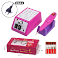 Miniatyrbild 2 av 10: Elektrisk nagelfil med 12 tillbehör för slipning/polering Rosa