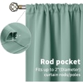 Miniatyrbillede 3 af 5: od Pocket Hvide Gardiner til Stue - Termisk Isolerede Vinduesbehandlingsgardiner til Soveværelse, 2 Paneler, 52 x 63 Tommer