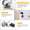 Miniatyrbilde 4 av 5: Pcs Skrivebordsskufflås med nøkler Sinkronlegering Sylinderlås for Skap Trestang 3 Skuff Skrivebordssockel (Nøkkelhull 16mm) ,ladacèe