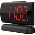 Miniatyrbillede 1 af 5: Vækkeur med store cifre til soveværelset med drejelig base, 2 niveauer alarmlyd, 2-niveau lysstyrke digitalt ur, let at læse 12H format, stikkontakt drevet