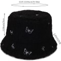 Miniatyrbillede 2 af 5: Vinter Plys Fuzzy Bucket Hat Kunstig Pels Shearling Fiskerhatte til Kvinder