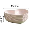 Miniatyrbillede 2 af 4: 10 stk. Hjerteformede middagstallerkener, middagsstel, tallerkener, 6 tommer madtallerken, underkopper, bakke, frugt, snacks skåle, BPA-fri (Beige)