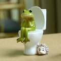 Miniatyrbild 3 av 5: Miniatyrträdgårdsfe groda figurin - Groda på väg till skolan